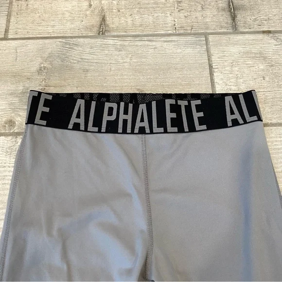 SOLD | Alphalete Gray and Black Cross Set Leggings - Picture 5 of 12